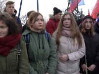 Митинг к 77-й годовщине освобождения Луганска в сквере имени 9-го Мая